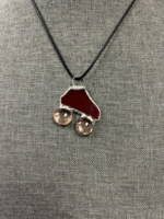 Red Stained Glass Skate Pendant (Small) - Image 4