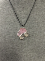 Pink Stained Glass Skate Pendant (Small - Image 3