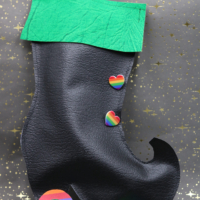 Wicked Witch Roller Skating Christmas Stocking - Image 2